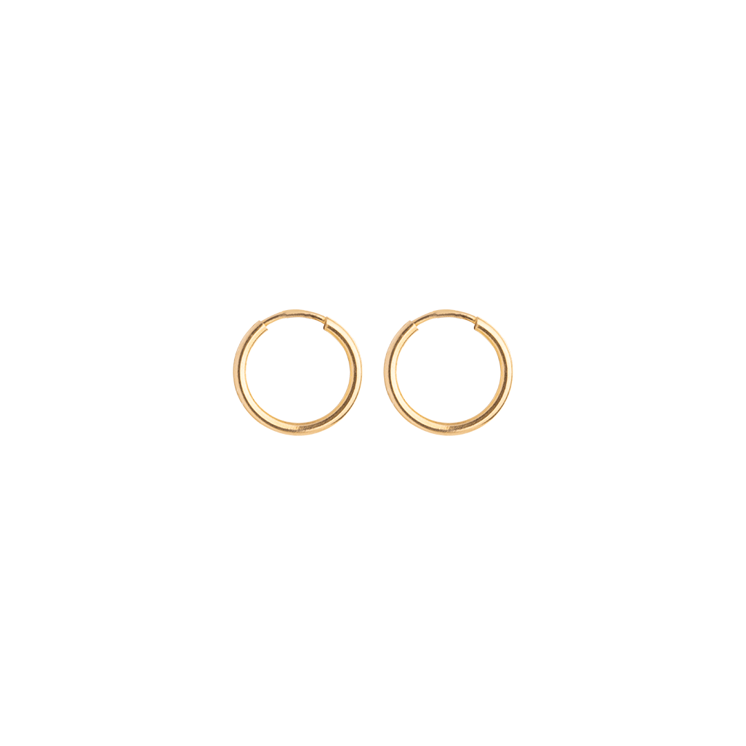 گوشواره حلقه ای طلا 18عیار کوچک قطر 1 سانت